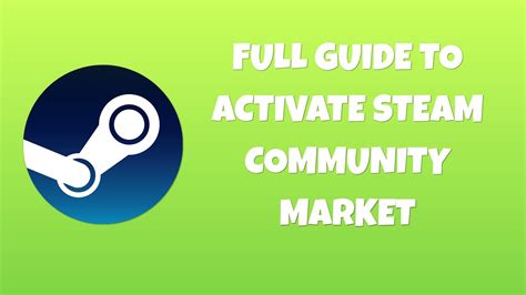 how to activate community market :: Help and Tips.